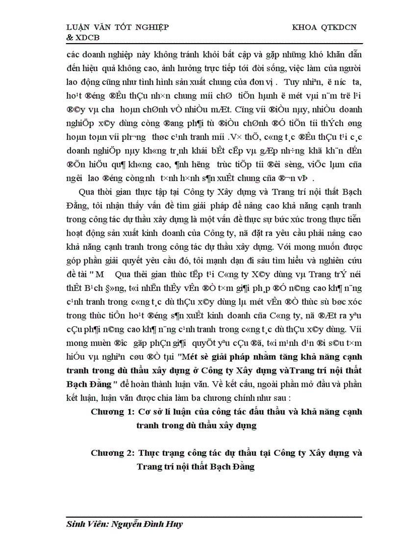 image for page Một số giải pháp nhằm tăng khả năng cạnh tranh trong dự thầu xây dựng ở Công ty Xây dựng vàTrang trí nội thất Bạch Đằng 1
