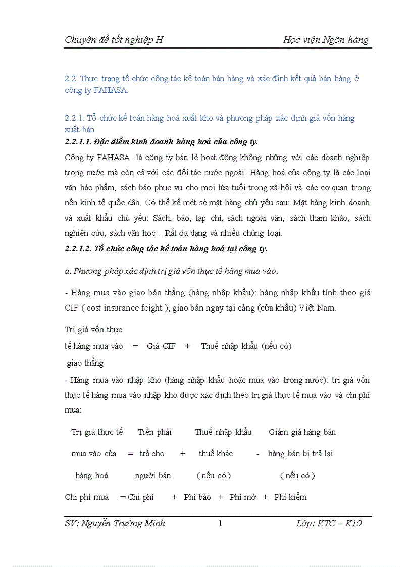 image for page Tổ chức kế toán bán hàng và xác định kết quả bán hàng ở công ty cổ phần phát hành sách TP HCM FAHASA