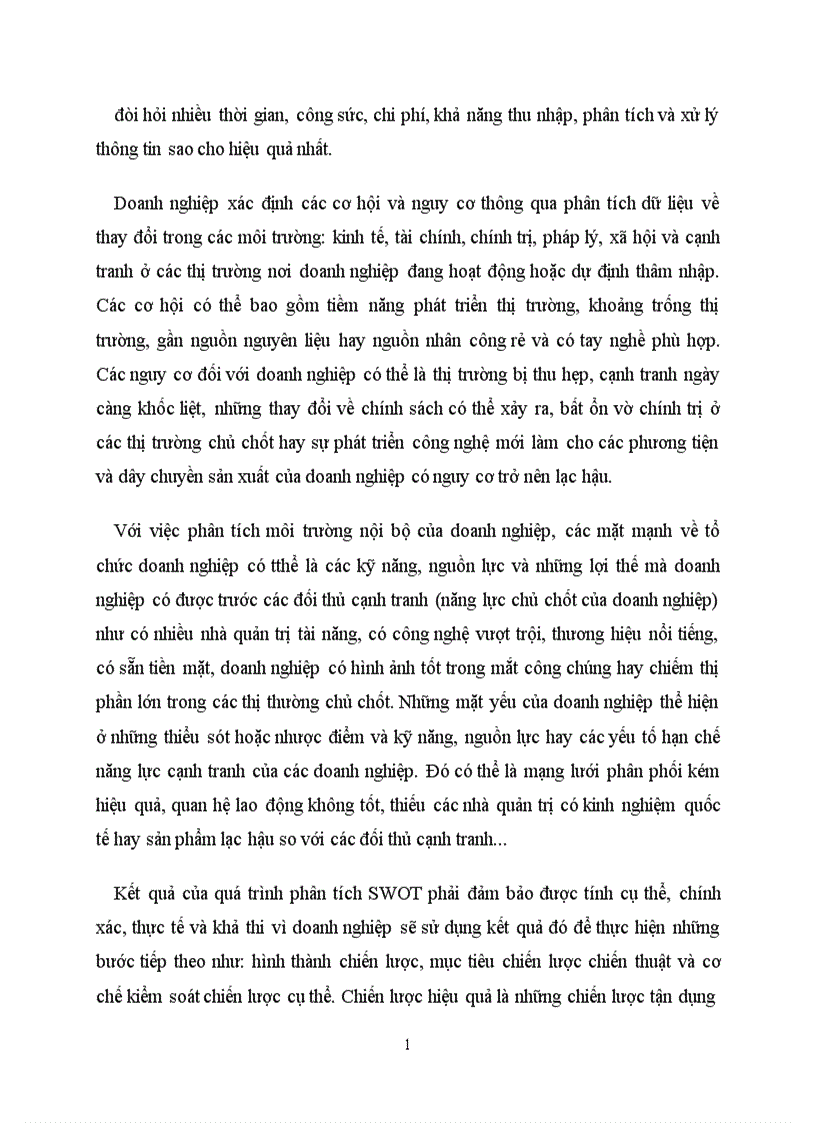 Phân tích môi trường kinh doanh sử dụng mô hình sWOT đối với ngành xuất khẩu phần mềm ở Việt Nam I
