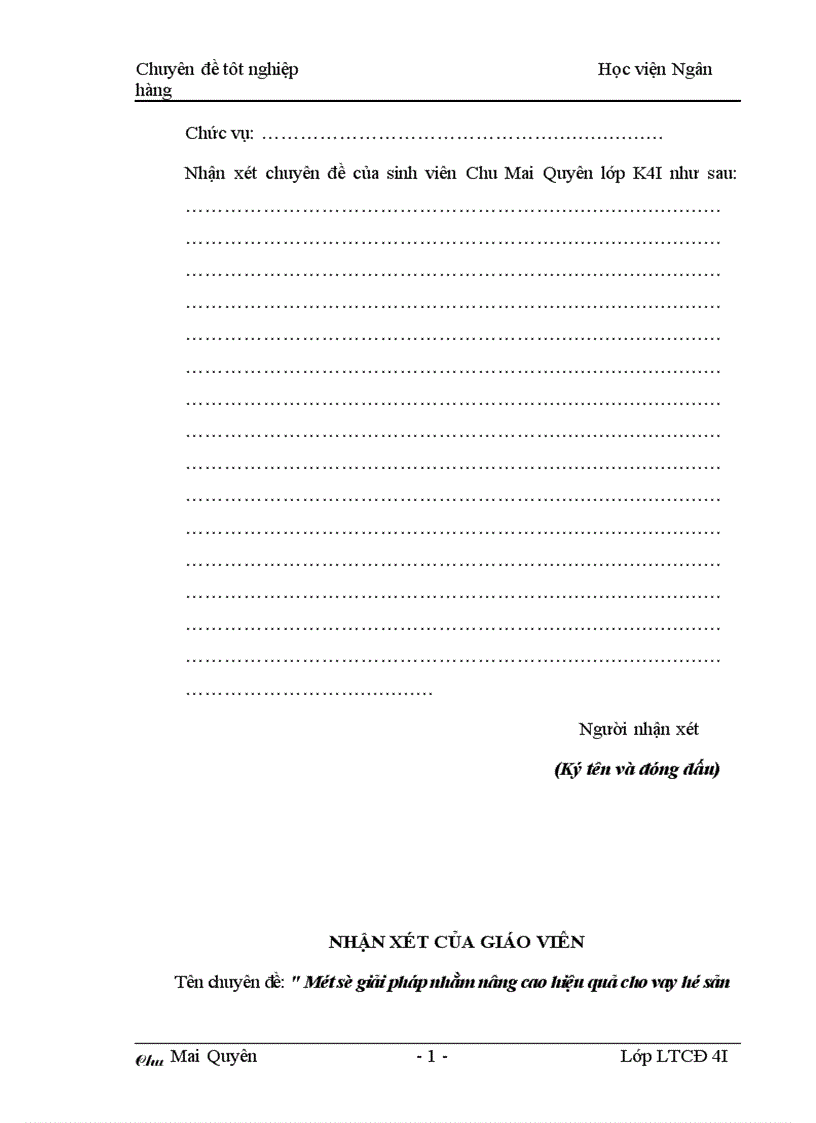 image for page Một số giải pháp nâng cao hiệu quả cho vay đối với hộ sản xuất ở Ngân hàng nông nghiệp huyện Lý Nhân tỉnh Hà Nam 1