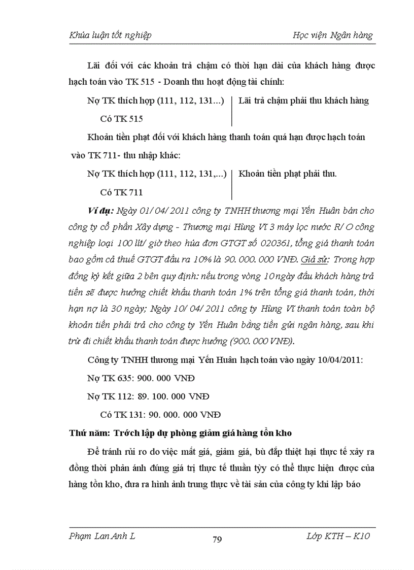 image for page Kế toán bán hàng và xác định kết quả bán hàng tại công ty TNHH thương mại Yến Huân 1