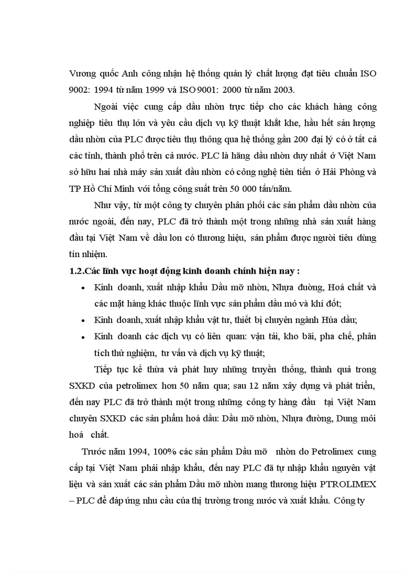 image for page Xây dựng hệ thống chính sách marketing Mix cho nhóm sản phẩm Dầu Mỡ Nhòn Lon Hộp ở Công ty Cổ phần Hóa dầu Petrolimex 1