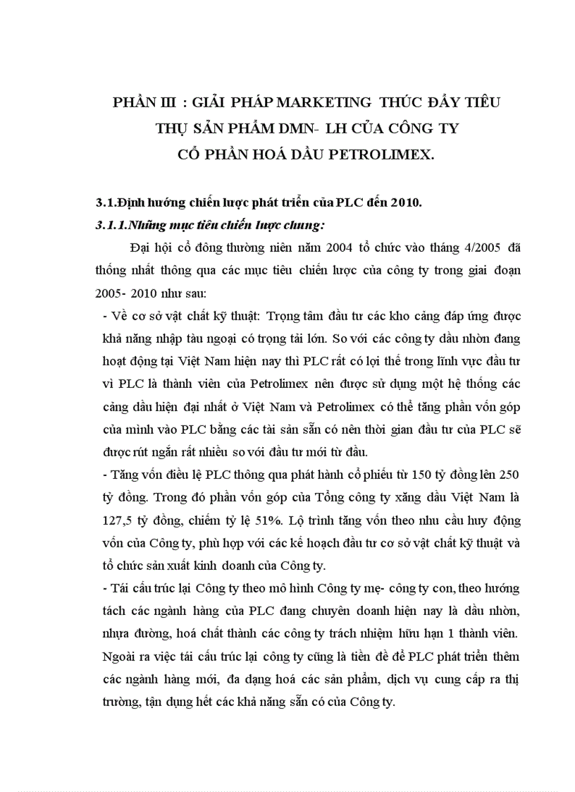 image for page Xây dựng hệ thống chính sách marketing Mix cho nhóm sản phẩm Dầu Mỡ Nhòn Lon Hộp ở Công ty Cổ phần Hóa dầu Petrolimex 1
