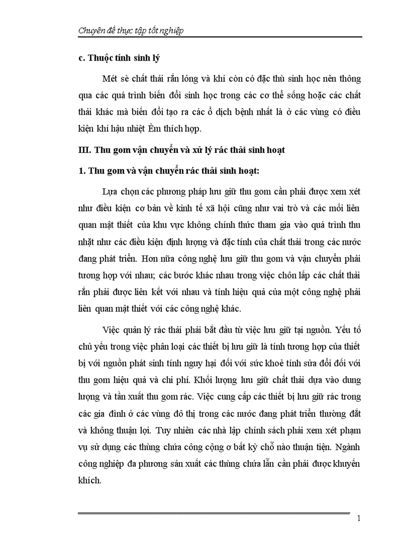 image for page Đánh giá hiệu quả của việc thu gom vận chuyển và xử lý rác thải sinh hoạt ở thị xã Sơn Tây tỉnh Hà Tây 1