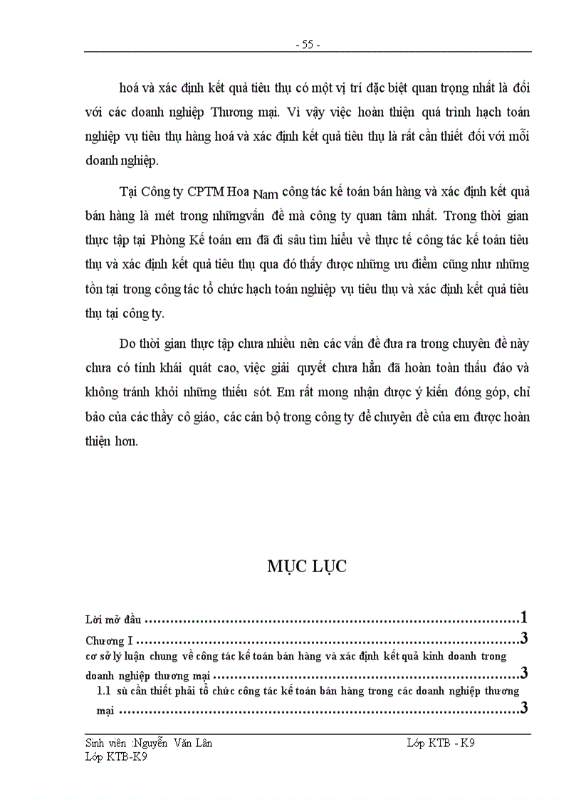 image for page Hoàn thiện công tác kế toán bán hàng và xác định kết quả kinh doanh tại công ty cổ phần thương mại Hoa Nam