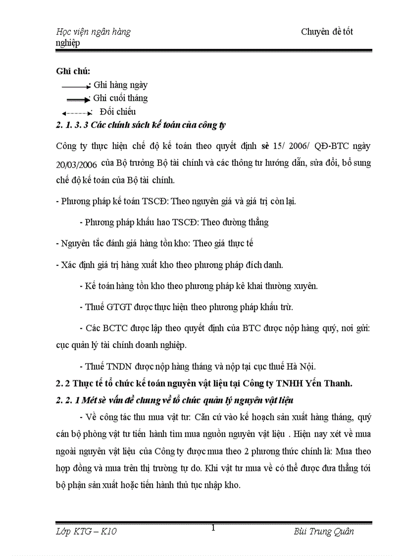 image for page Hoàn thiện tổ chức kế toán Nguyên vật liệu tại Công ty TNHH Yến Thanh