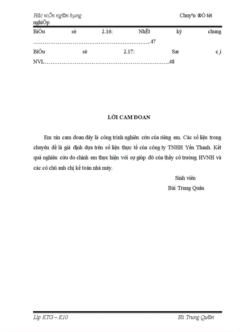 image for page Hoàn thiện tổ chức kế toán Nguyên vật liệu tại Công ty TNHH Yến Thanh