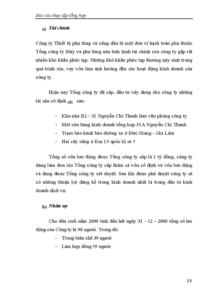 image for page Báo cáo tổng hợp về Thiết bị phụ tùng và Xăng dầu