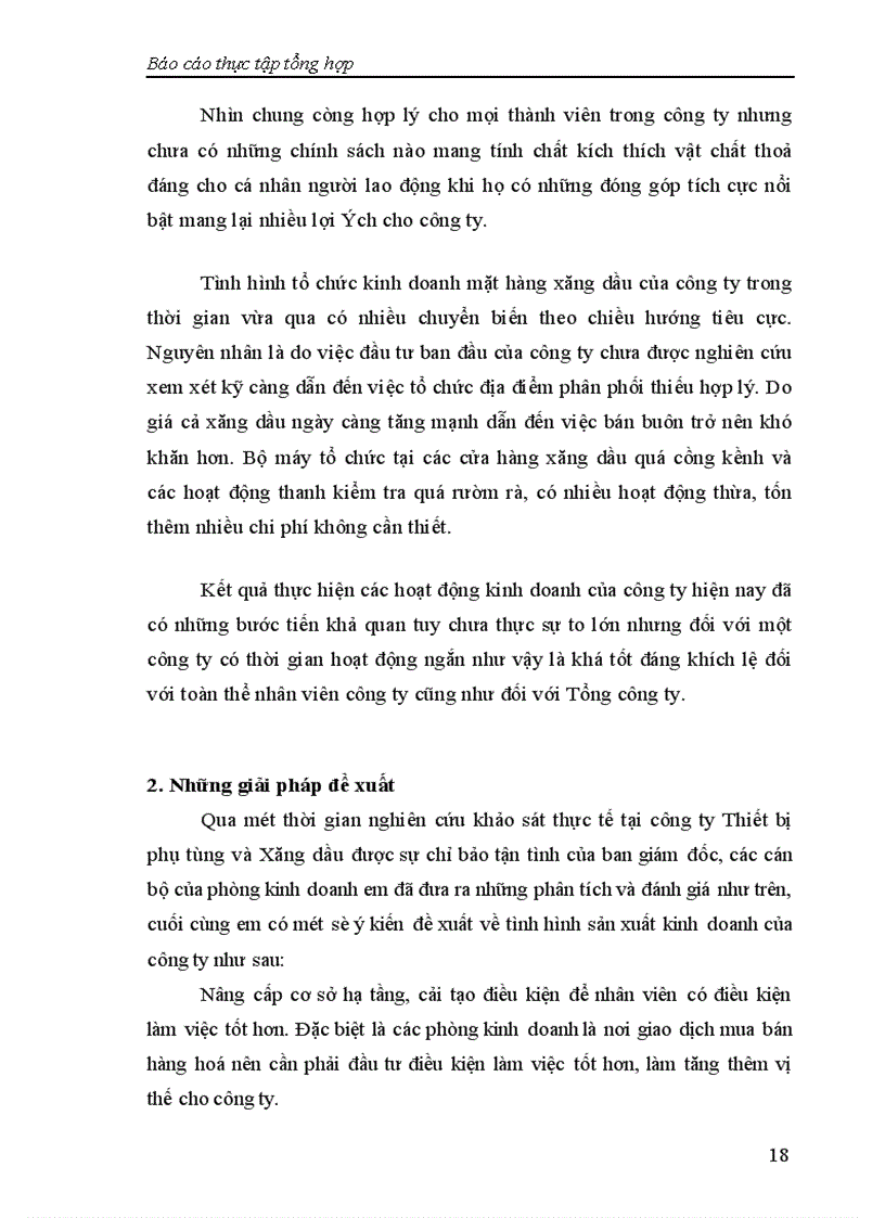 image for page Báo cáo tổng hợp về Thiết bị phụ tùng và Xăng dầu