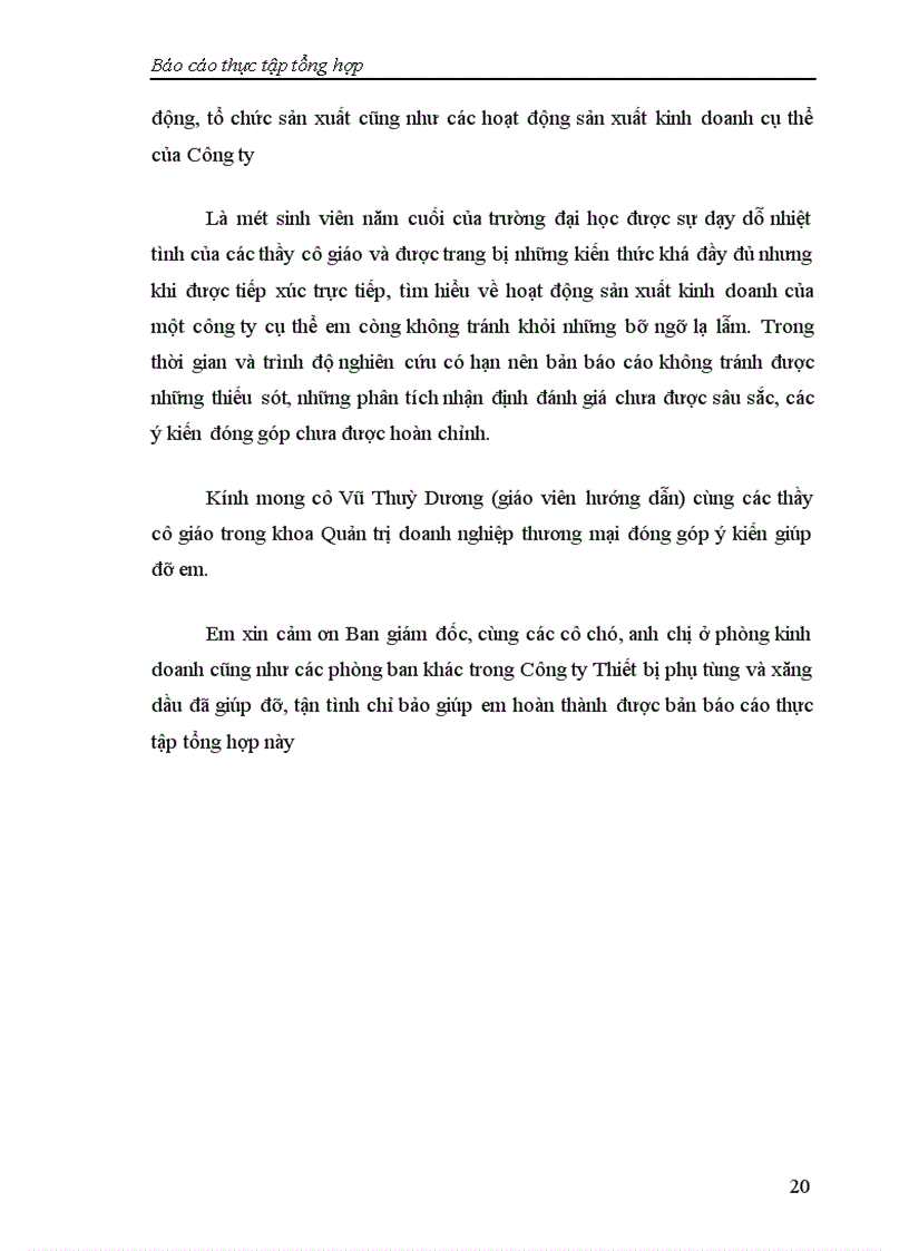 image for page Báo cáo tổng hợp về Thiết bị phụ tùng và Xăng dầu