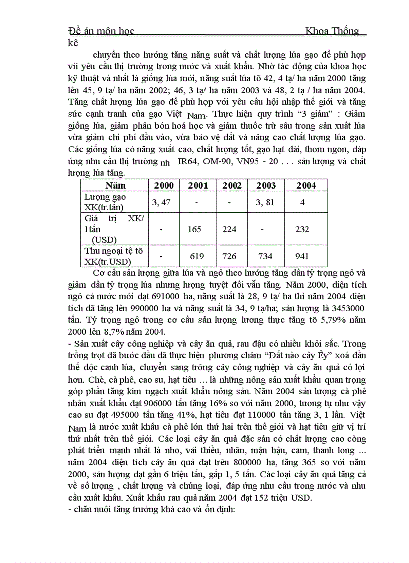 image for page Vận dụng dãy số thời gian với phân tích tổng giá trị sản xuất nông nghiệp của Việt Nam giai đoạn 1990 2002 1