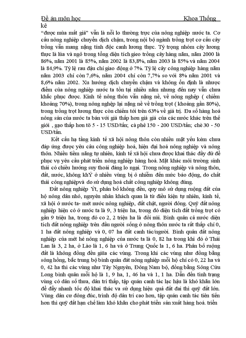 image for page Vận dụng dãy số thời gian với phân tích tổng giá trị sản xuất nông nghiệp của Việt Nam giai đoạn 1990 2002 1
