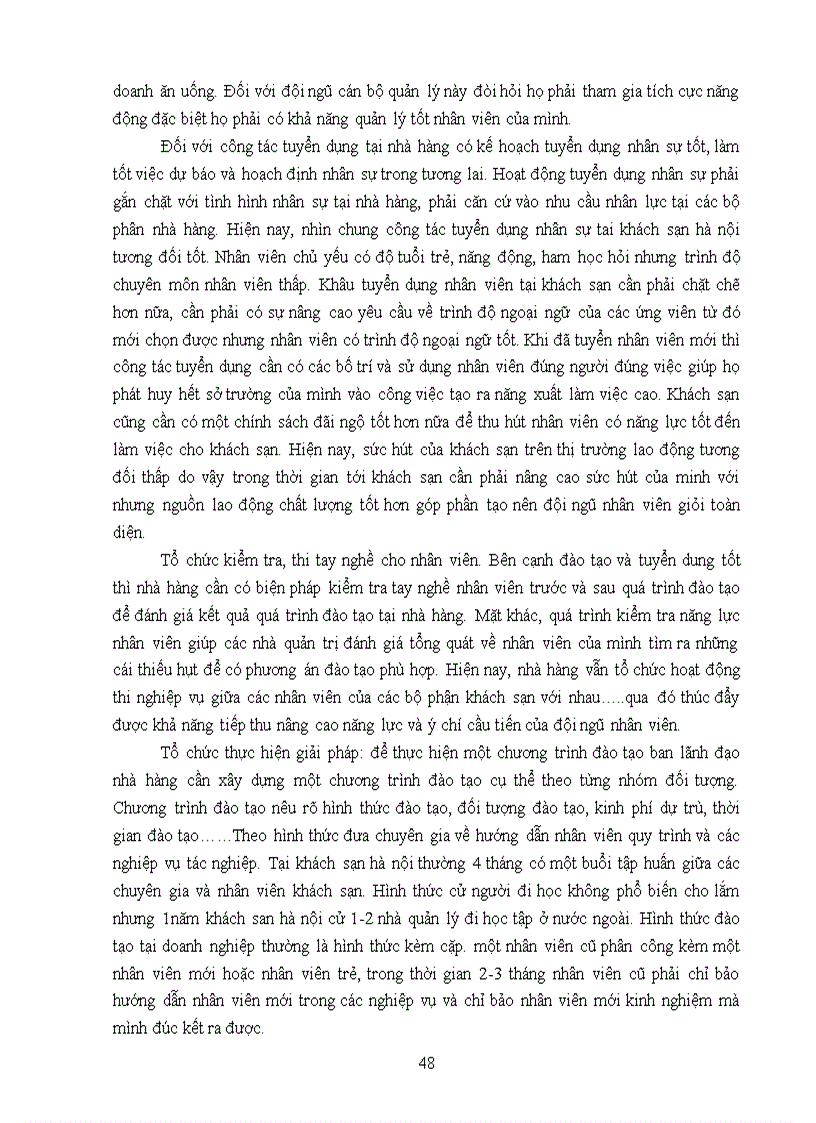 image for page Giải pháp nâng cao chất lượng dịch vụ ăn uống tại nhà hàng Mỹ Thực khách sạn Hà Nội