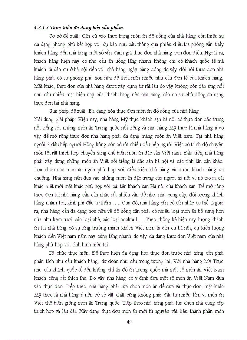 image for page Giải pháp nâng cao chất lượng dịch vụ ăn uống tại nhà hàng Mỹ Thực khách sạn Hà Nội