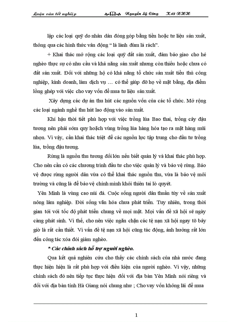 image for page Thực trạng đói nghèo và những giải phấp xóa đói giảm nghèo cho đồng bào dân tộc Mông huyện Yên Minh tỉnh Hà Giang