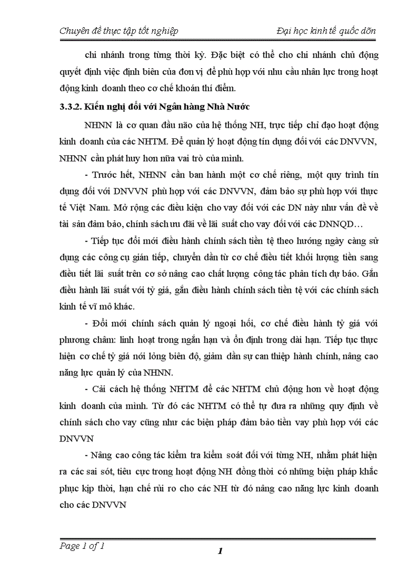 image for page Quản lý hoạt động tín dụng đối với DNVVN tại NHĐT PT Việt Nam chi nhánh Quang Trung