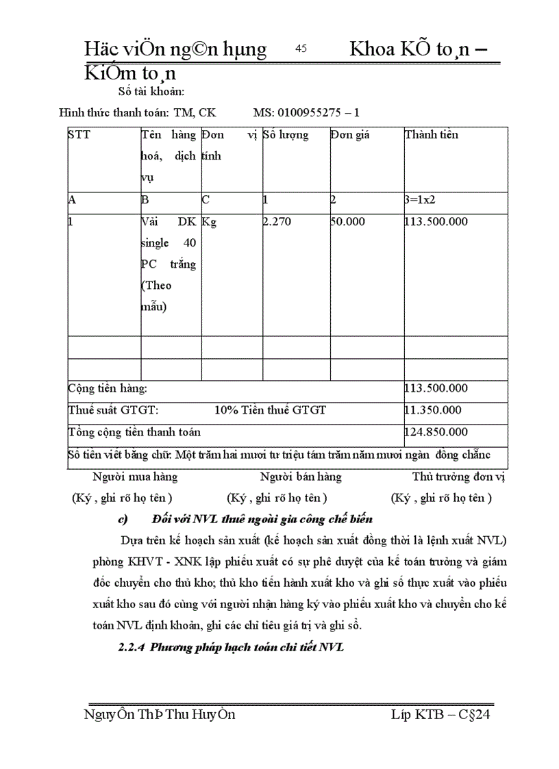 image for page Hoàn thiện công tác kế toán nguyên vật liệu tại công ty TNHH Hàn Việt 1