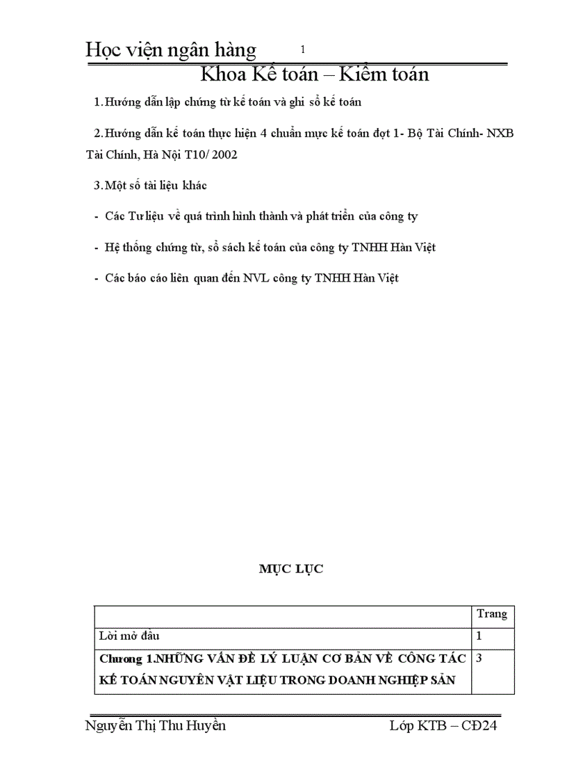 image for page Hoàn thiện công tác kế toán nguyên vật liệu tại công ty TNHH Hàn Việt 1