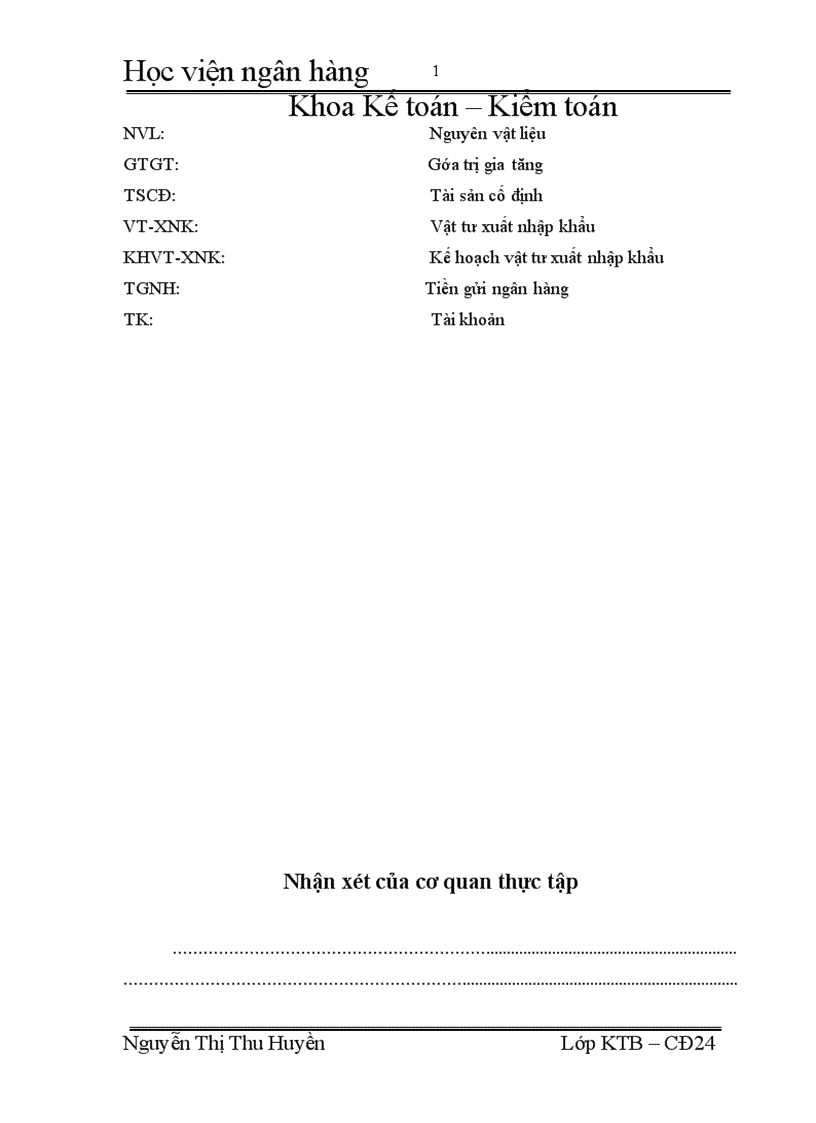 image for page Hoàn thiện công tác kế toán nguyên vật liệu tại công ty TNHH Hàn Việt 1