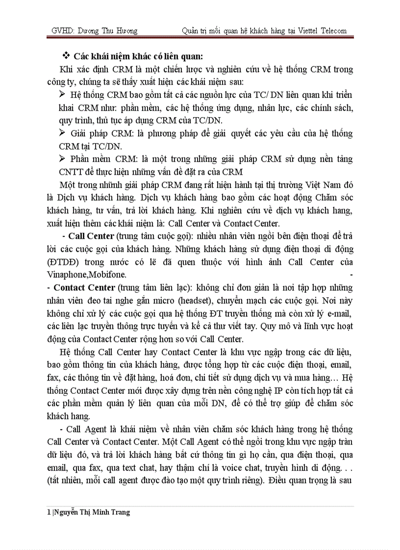 image for page Phát triển hệ thống quản lý mối quan hệ khách hàng CRM tại Công ty viễn thông Viettel Viettel Telecom