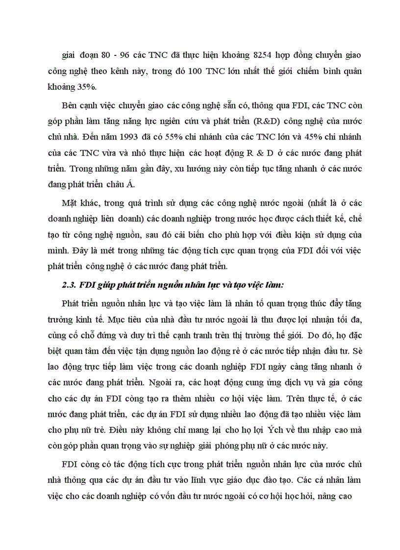 image for page Giải thích tác động tràn của FDI đến khu vực kinh tế trong nước 1