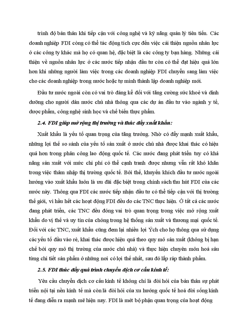 image for page Giải thích tác động tràn của FDI đến khu vực kinh tế trong nước 1