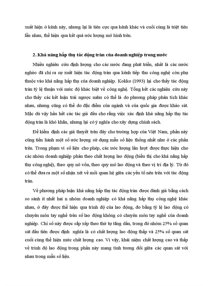 image for page Giải thích tác động tràn của FDI đến khu vực kinh tế trong nước 1