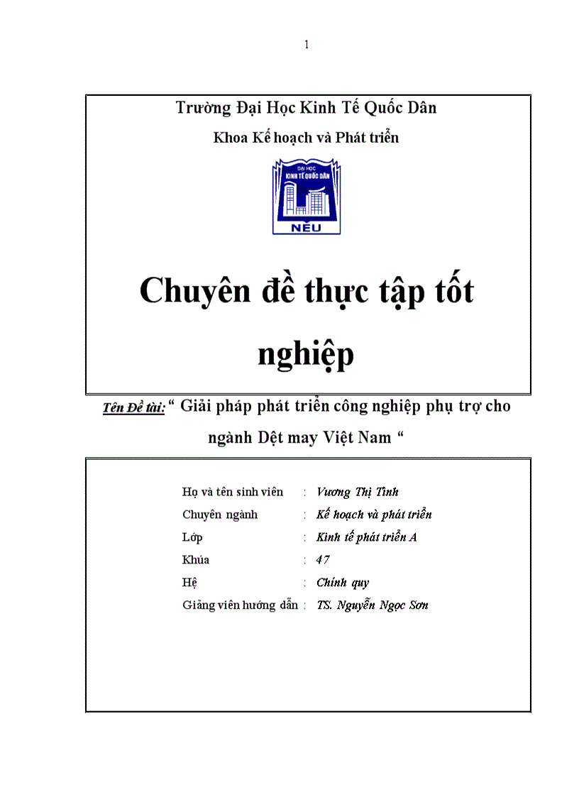 Giải pháp phát triển công nghiệp phụ trợ cho ngành Dệt may Việt Nam