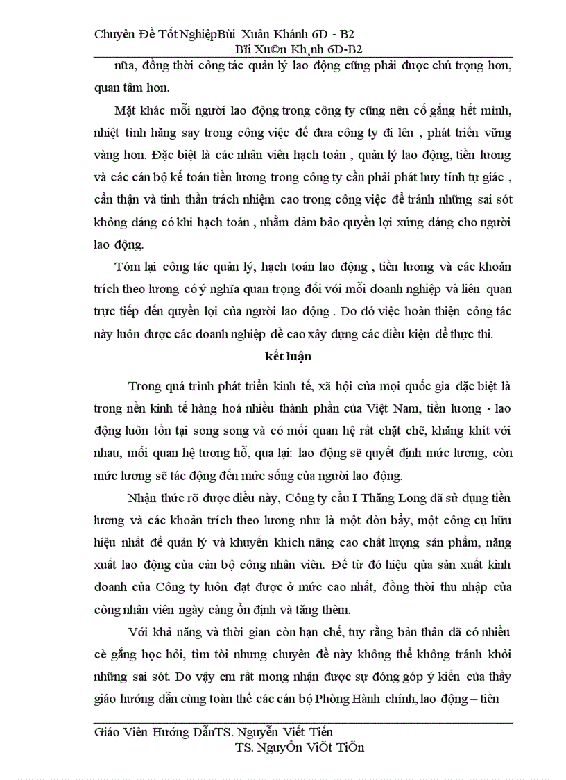 image for page Hoàn thiện kế toán tiền lương và các khoản trích theo lương tại công ty cầu I Thăng Long 1