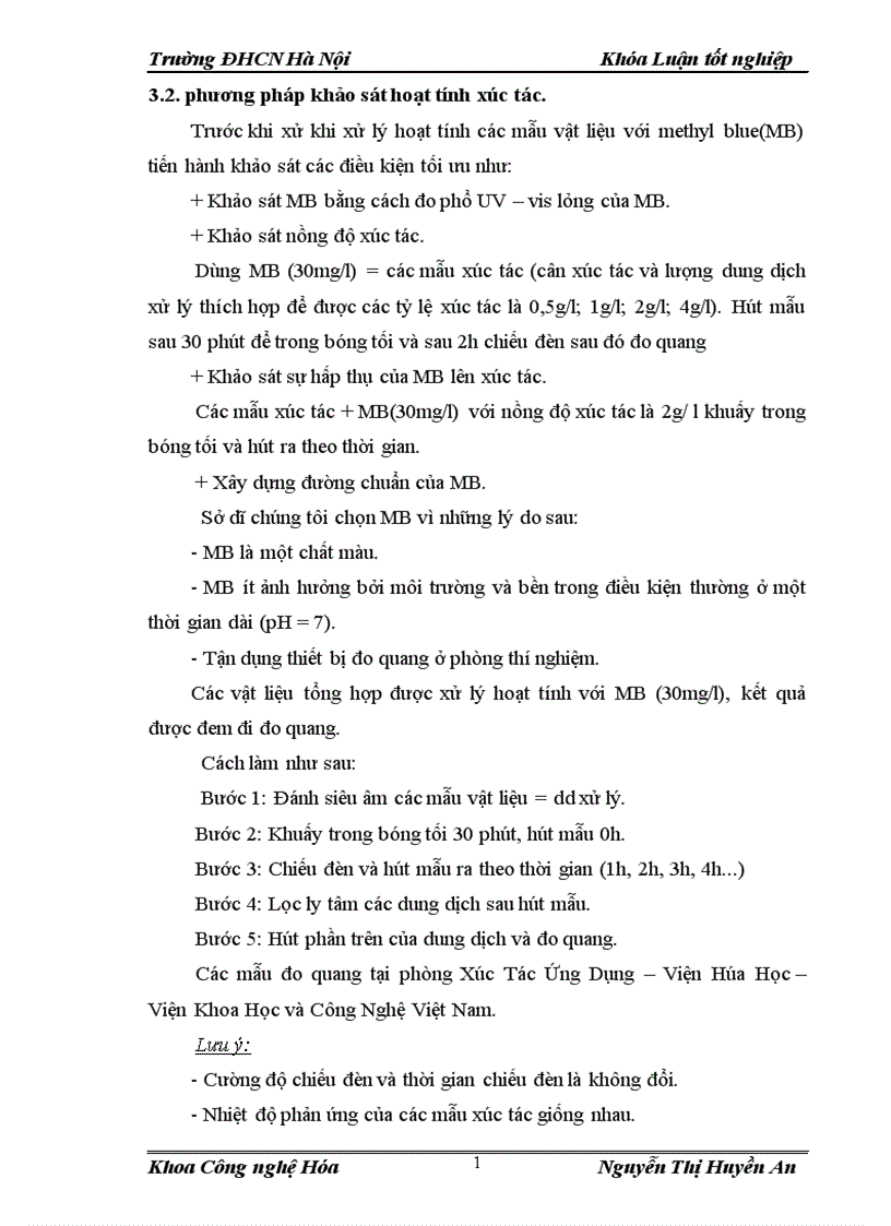 image for page Khảo sát điều kiện tổng hợp và nghiên cứu tính chất quang xúc tác của vật liệu TiO2 biến tính bằng nitrogen ứng dụng trong xử lý môi trường