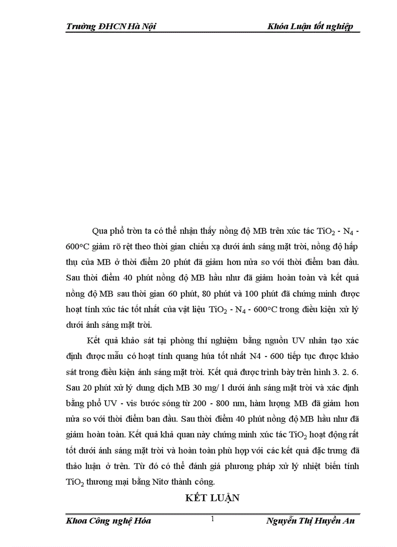 image for page Khảo sát điều kiện tổng hợp và nghiên cứu tính chất quang xúc tác của vật liệu TiO2 biến tính bằng nitrogen ứng dụng trong xử lý môi trường