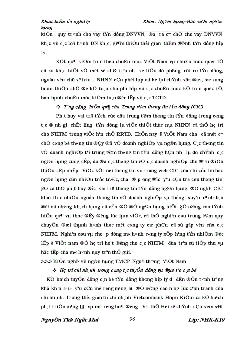 image for page Giải pháp hạn chế rủi ro tín dụng trong cho vay đối với doanh nghiệp vừa và nhỏ tại Ngân hàng TMCP Ngoại thương Việt Nam chi nhánh Hoàn Kiếm