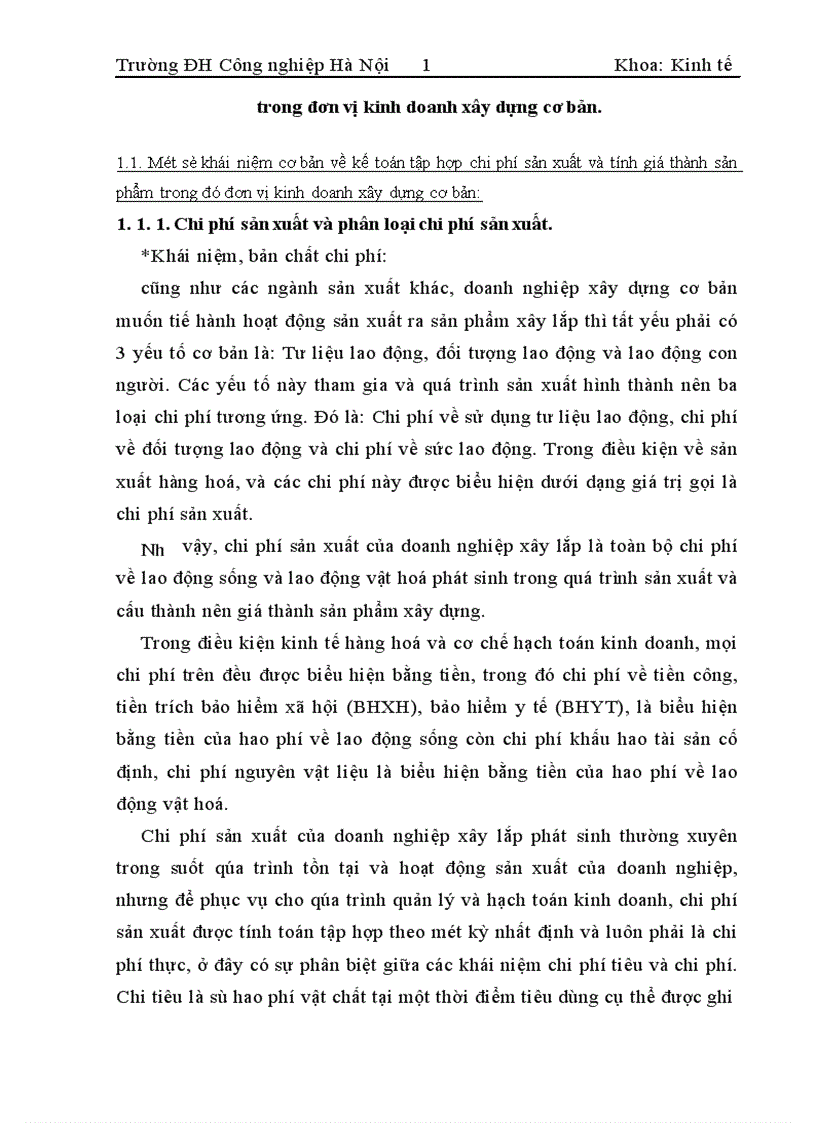 image for page Hoàn thiện công tác hạch toán chi phí sản xuất và tính giá thành sản phẩm tại Công ty xây dựng Sông Đà 8