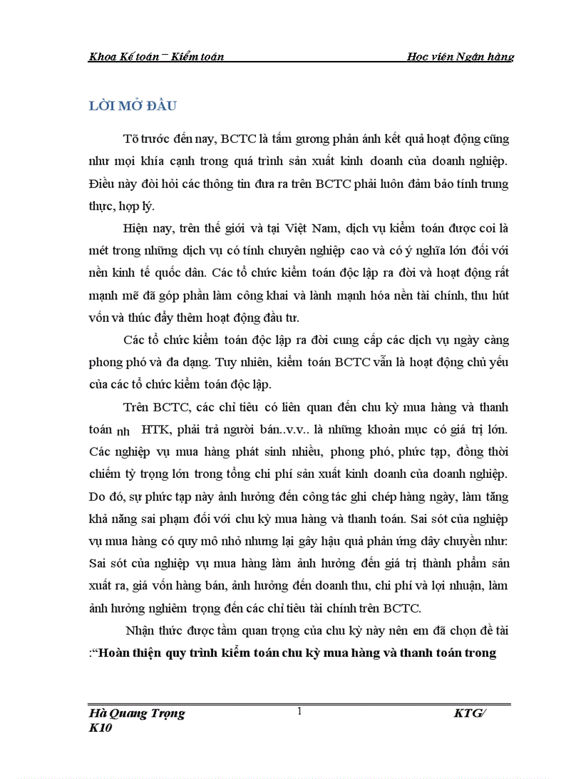 image for page Hoàn thiện quy trình kiểm toán chu kỳ mua hàng và thanh toán trong kiểm toán BCTC do Công ty Kiểm toán và Định giá Việt Nam thực hiện