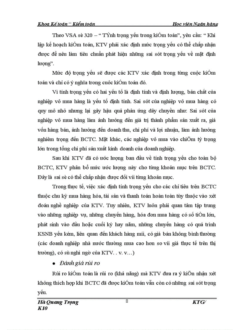 image for page Hoàn thiện quy trình kiểm toán chu kỳ mua hàng và thanh toán trong kiểm toán BCTC do Công ty Kiểm toán và Định giá Việt Nam thực hiện