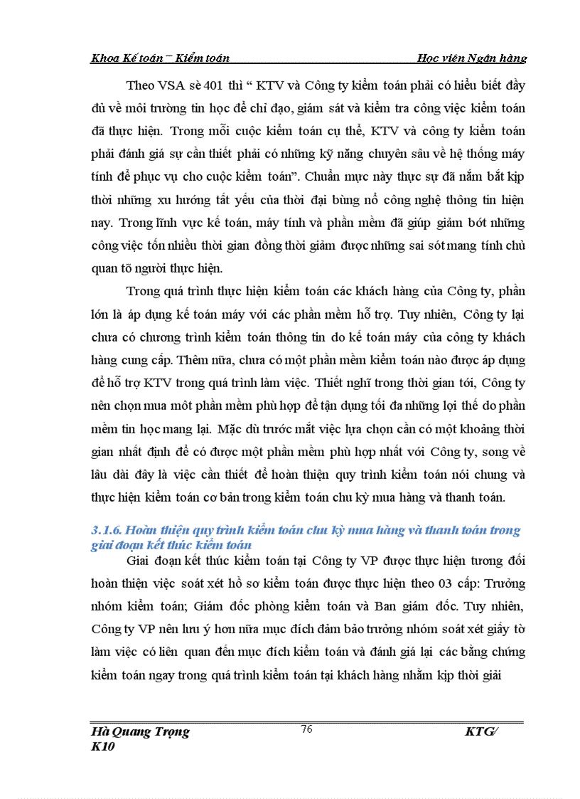 image for page Hoàn thiện quy trình kiểm toán chu kỳ mua hàng và thanh toán trong kiểm toán BCTC do Công ty Kiểm toán và Định giá Việt Nam thực hiện