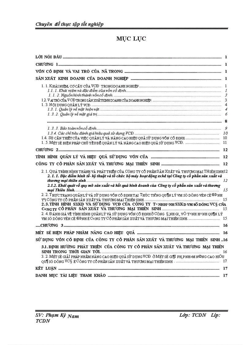 image for page Một số biện pháp quản lý vốn cố định nhằm nâng cao hiệu quả sử dụng vốn cố định tại Công ty cổ phần Sản Xuất Và Thương Mại Thiên Sinh 1