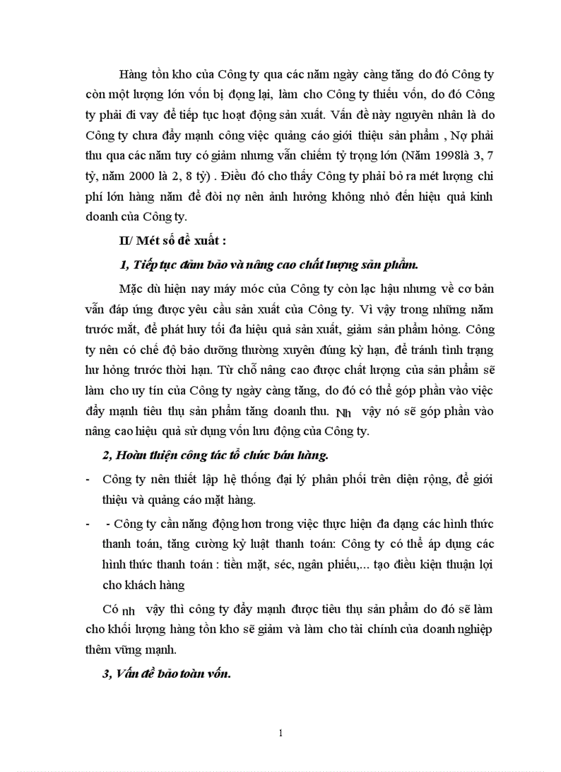 image for page Tình hình sử dụng vốn lưu động và một số biện pháp chủ yếu để nâng cao hiệu quả sử dụng vốn lưu động tại Công ty thiết bị và chiếu sáng đô thị Hà Nội 1