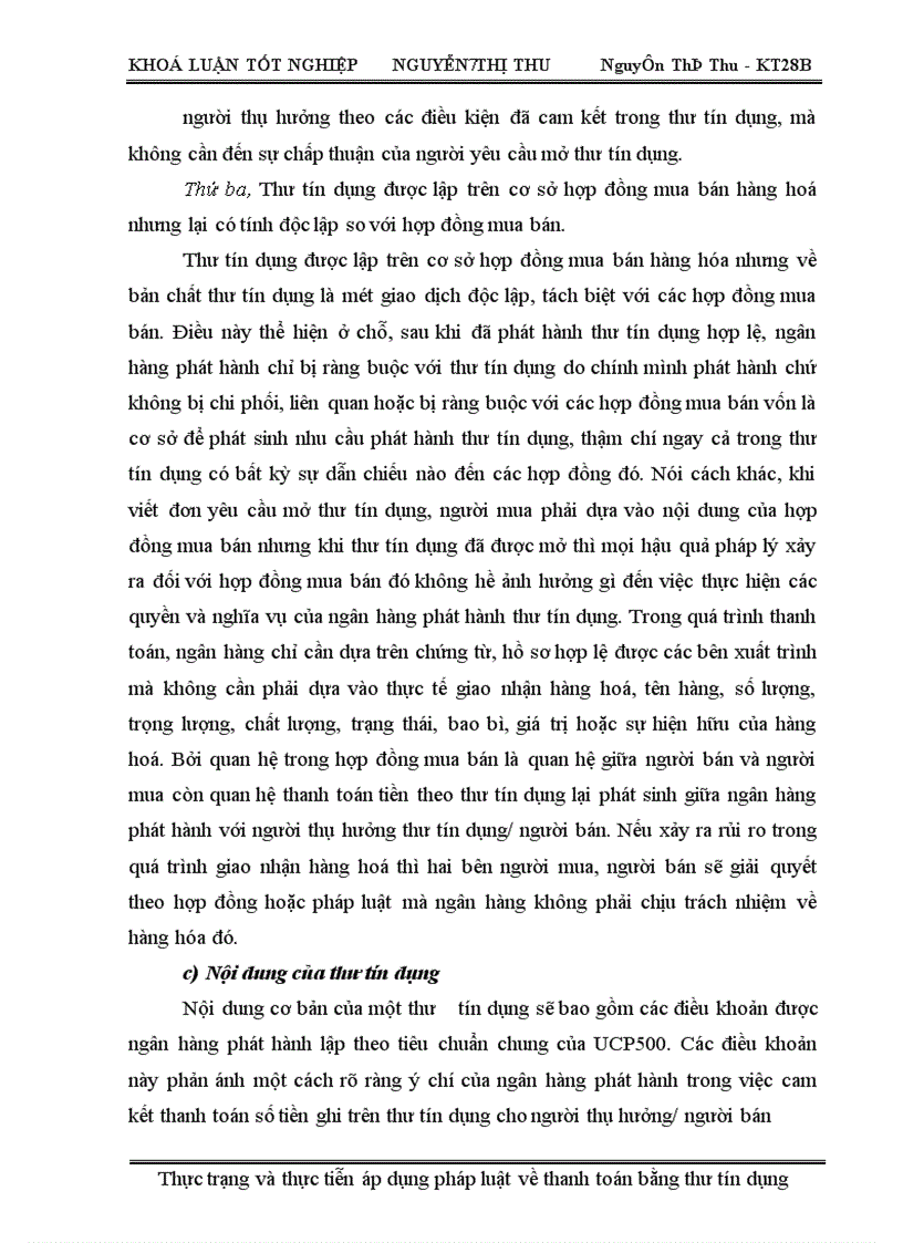 image for page Thực trạng và thực tiễn áp dụng pháp luật về thanh toán bằng thư tín dụng