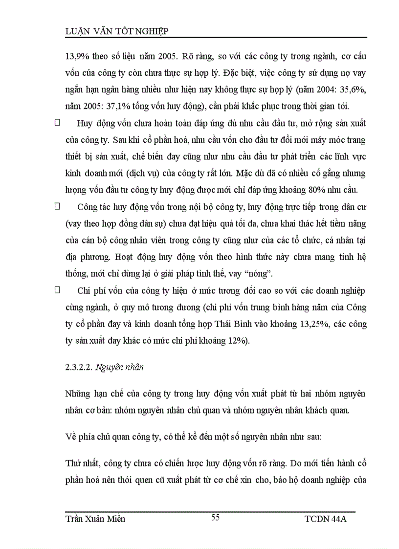 image for page Tăng cường huy động vốn tại Công ty cổ phần đay và kinh doanh tổng hợp Thái Bình