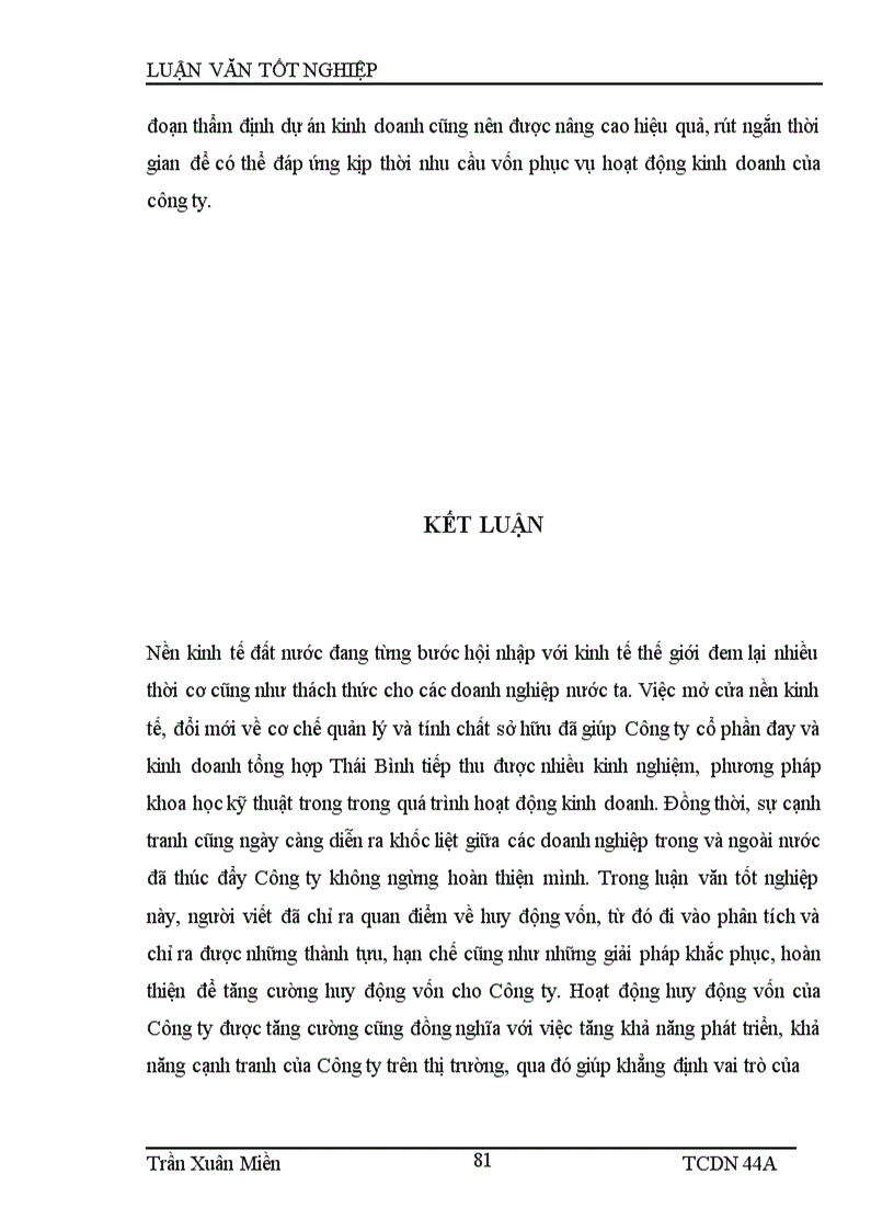 image for page Tăng cường huy động vốn tại Công ty cổ phần đay và kinh doanh tổng hợp Thái Bình