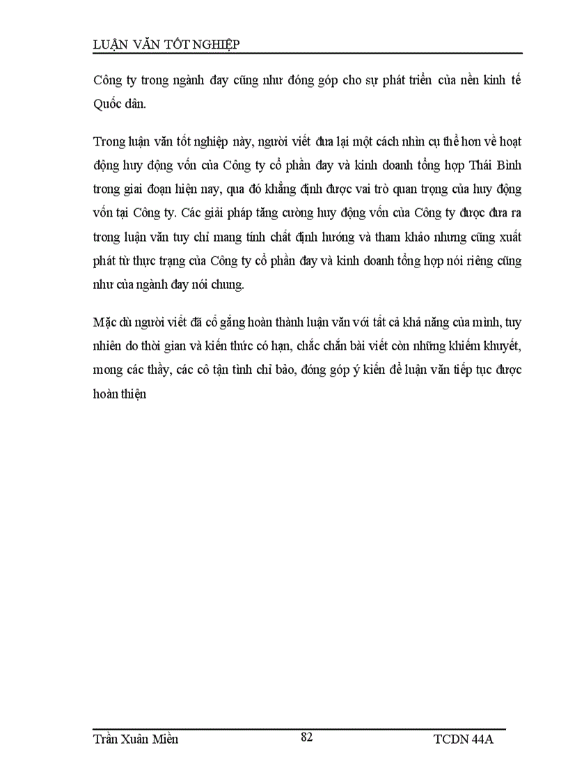 image for page Tăng cường huy động vốn tại Công ty cổ phần đay và kinh doanh tổng hợp Thái Bình