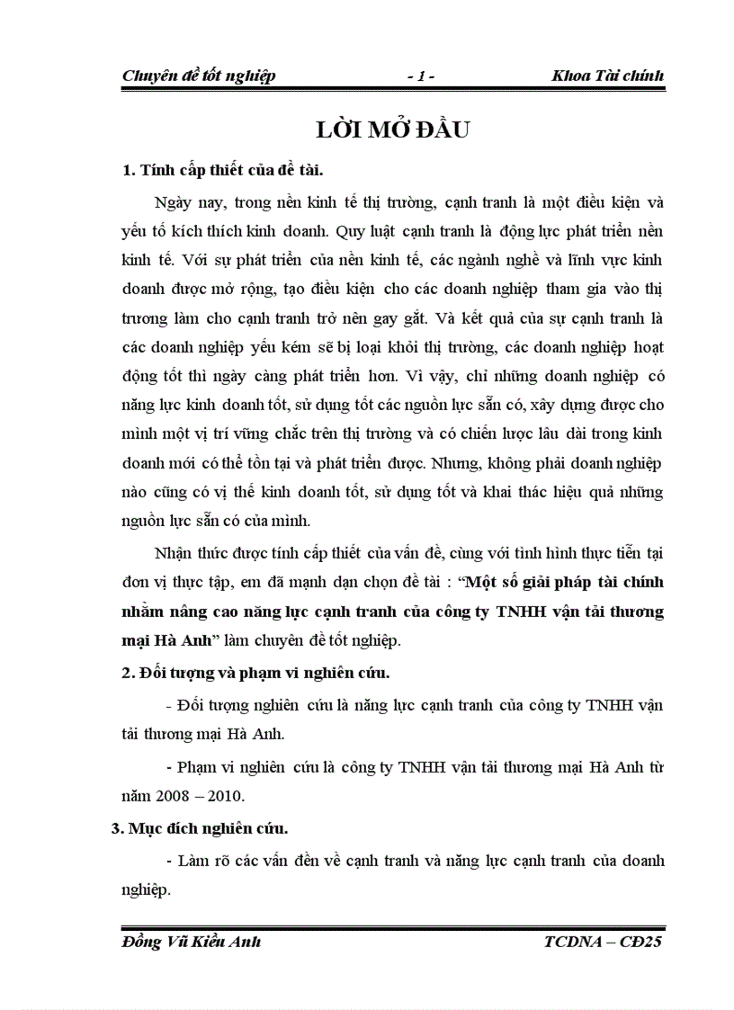 image for page Một số giải pháp tài chính nhằm nâng cao năng lực cạnh tranh của công ty TNHH vận tải thương mại Hà Anh 1
