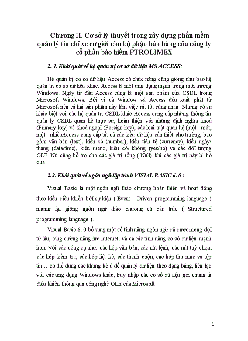 image for page Xây dựng phần mềm quản lí ấn chỉ xe cơ giới cho bộ phận bán hàng của công ty cổ phần bảo hiểm PETROLIMEX