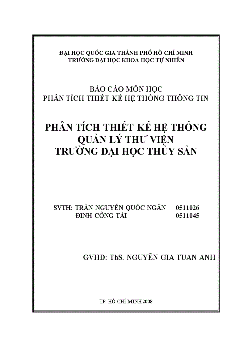 image for page Phân tích thiết kế hệ thống quản lý thư viện trường đại học thủy sản 1