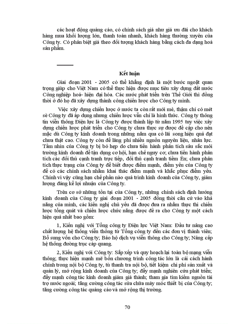 image for page Vận dụng mô hình hoạch định chiến lược kinh doanh ở Công ty thông tin viễn thông Điện lực giai đoạn 2001 2005