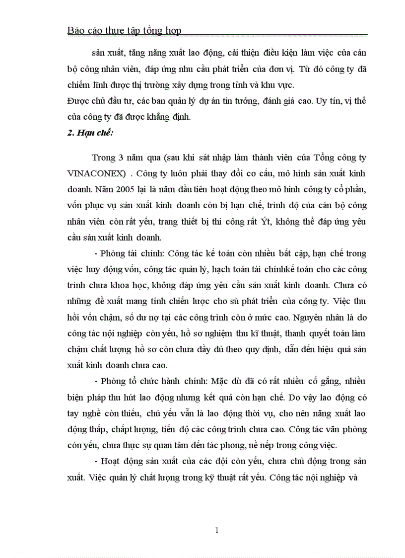 image for page Báo cáo thực tập tổng hợp của Công ty cổ phần Xây dựng số 21