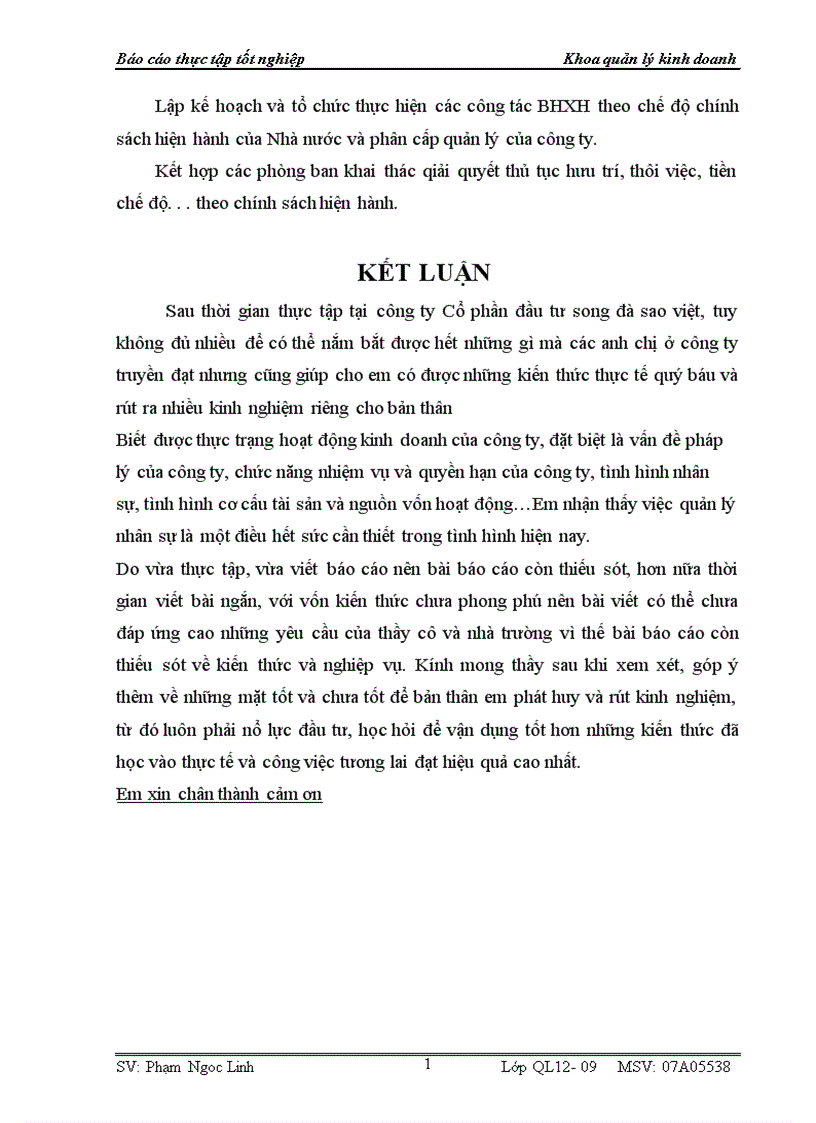 image for page Báo cáo tổng hợp về Công ty Cổ phần Đầu tư Sông Đà Sao Việt