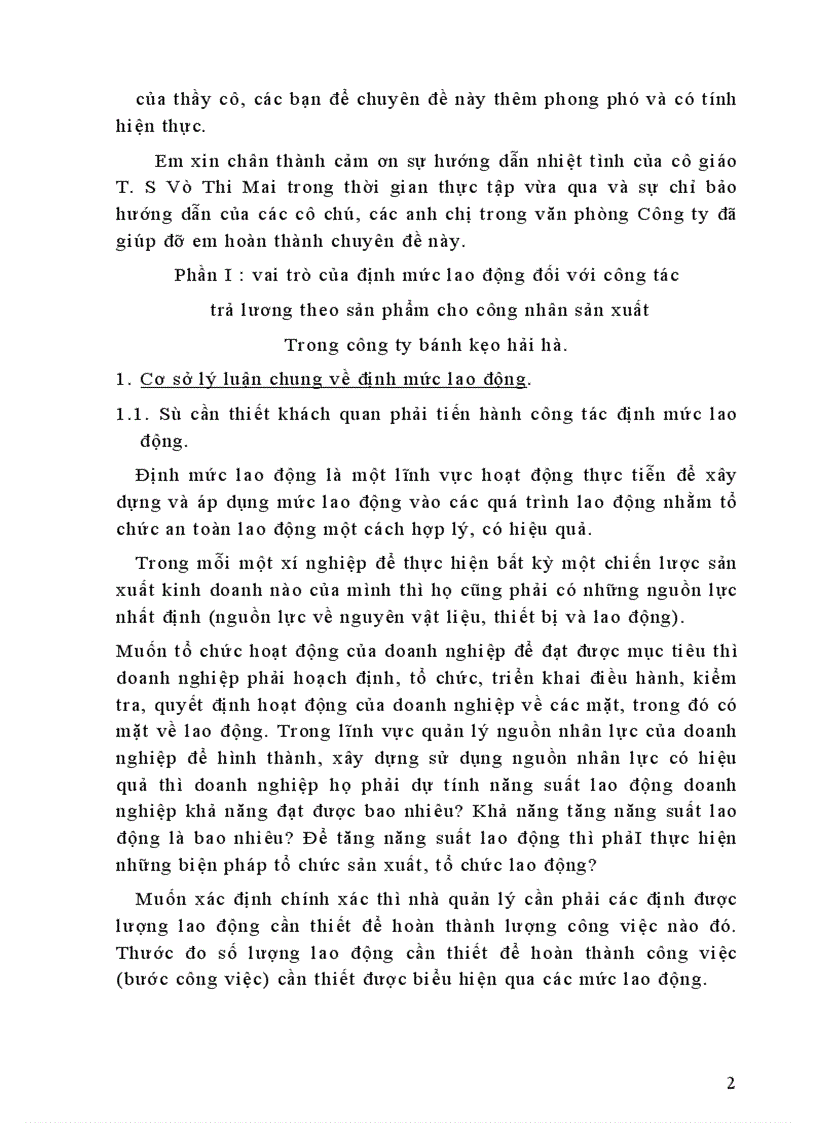 image for page Hoàn thiện công tác định mức lao động nhằm nâng cao hiệu quả trả lương theo sản phẩm trong công ty Bánh kẹo Hải Hà