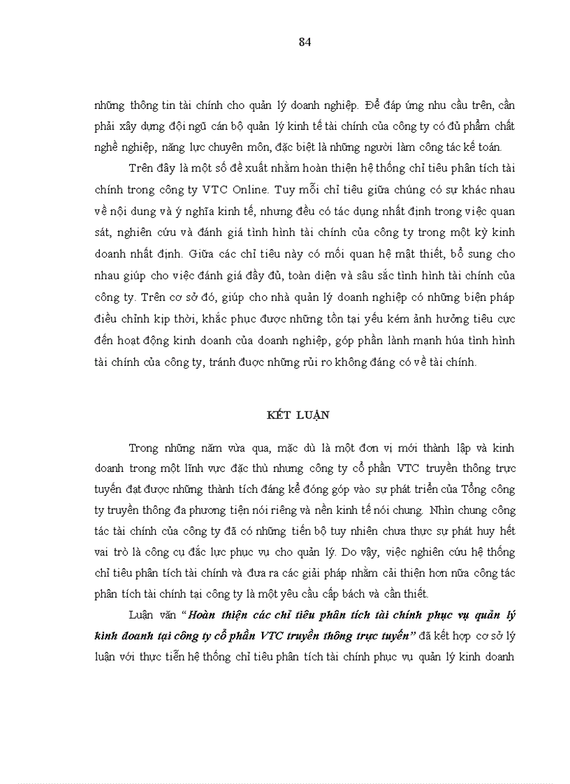 image for page Hoàn thiện các chỉ tiêu phân tích tài chính phục vụ công tác quản lý kinh doanh tại công ty cổ phần VTC truyền thông trực tuyến